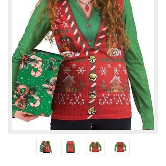 ✨FauxReal Ugly Christmas long sleeve shirt - Picture 1 of 6